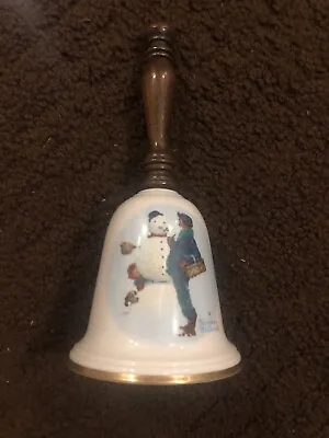 Vintage Gorham Bone China 1976 Norman Rockwell  Snow Sculpture  Collector Bell  • $6.95