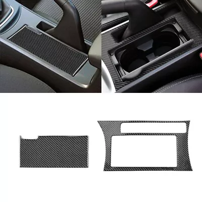 2pcs Carbon Fiber Car Interior Water Cup Holder Cover Sticker For Mazda 3 10-13 • $26.99