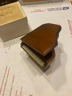 Shackman Dollhouse  Museum  1:24 Burgundy Music Box Grand Piano  #7064 Ob! • $25.99