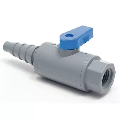 Zoro Select Pvc 638-Tb6f-F 3/8  Fnpt X Barb Pvc Ball Valve Inline Port: Full • $11.15