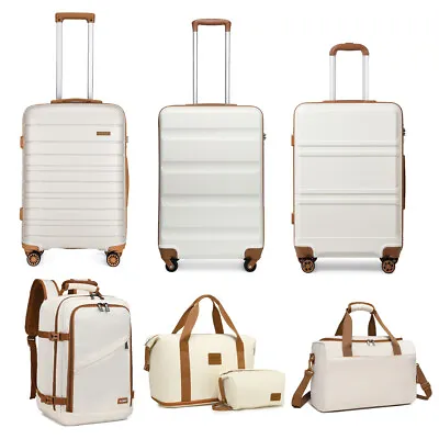 Hard Shell 20inch Suitcase Set Hand Cabin Luggage & Travel Bags/Backpack • £10.99