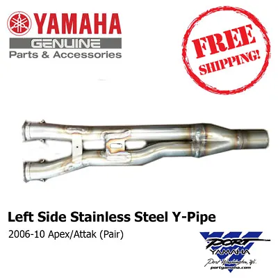 Yamaha 2006-10 Apex Stainless Steel Exhaust Y-Pipe Left Side 8FR-14620-00-00 • $249.94