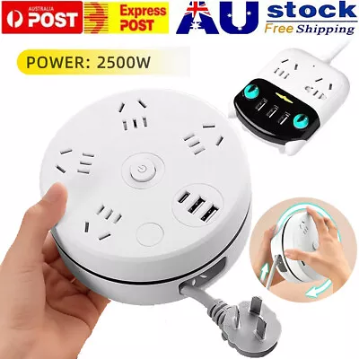 4 Way Power Board Socket Outlet Typc C 2 USB Charging Ports Surge Protector 1.8M • $16.79