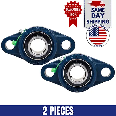 UCFL202-10 Pillow Block Flange Bearing 5/8  Bore 2 Bolt Solid Base (2PCS) • $19.99