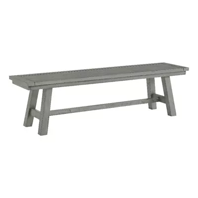 Beach House 66  Solid Wood Dove Gray Dining Bench • $210.47