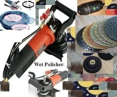 7  Variable Speed Wet Polisher Dust Shroud Polishing Pad Granite Floor Concrete • $369.99