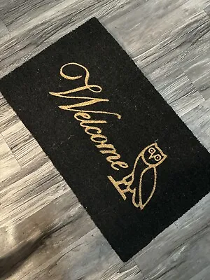 OVO Floor Mat Welcome Owl Rug Carpet Black Gold October’s Very Own Drake • $300