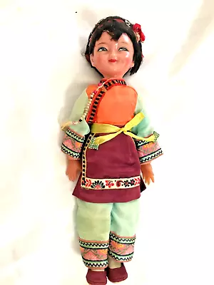 Vintage 10  Hard Plastic Chinese Doll Original Clothes • $35