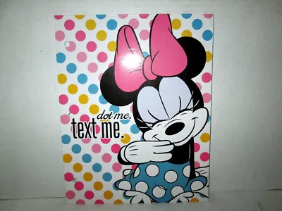 Disney Minnie Mouse Dot Me Text Me 2 Pocket Folder Portfolio(New) • $10.95