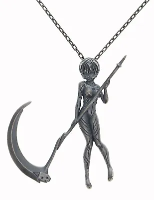 $500 • Buy Rough Simmons Evangelion Silver Scythe Necklace