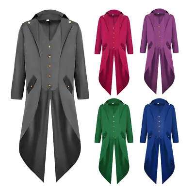 Men's Halloween Medieval New Vintage Costume Mid Length Punk Vintage Tuxedo Hot • $33.99