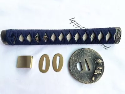 Tsuka Copper Tsuba Menuki Fuchi Kashira Habaki For Japaness Samurai Sword Katana • $48.88