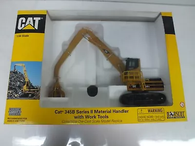 Cat 345B Series II Material Handler With Work Tools Norscot 1:50 Die Cast • $82.50