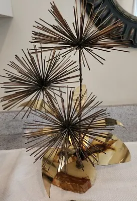 Vintage 70's Curtis Jere Triple Pom Pom Sea Urchin Dandelion Modernist Sculpture • $150