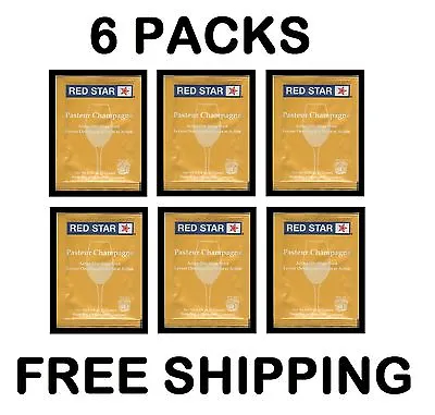 £8.79 • Buy Wine Yeast 6 Pack Rs Champ Pasteur Blanc Champagne #1 For Cider Soda Fruit Shine