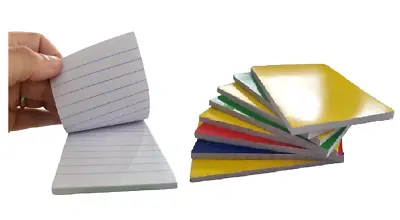 Small Notebooks Lined Paper X 4 Easy Notepads A7 White Writing Jotter Report Pad • £4.99