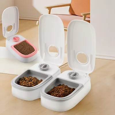 Automatic Pet Feeder Smart Food Dispenser For Cats Dogs Timer Stainless Steel Bo • $22.99