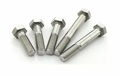 Hex Bolts A4 Stainless Steel M4 M5 M6 M8 M10 M12 M14 M16 M20 Hexagonal Marine • £3.85