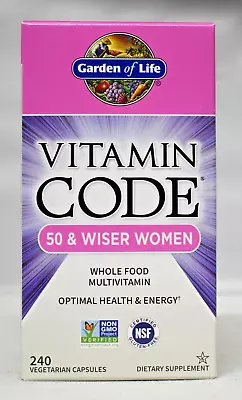 Vitamin Code 50 & Wiser Women Capsules 240 Capsules Garden Of Life Multivitamin • $95.98