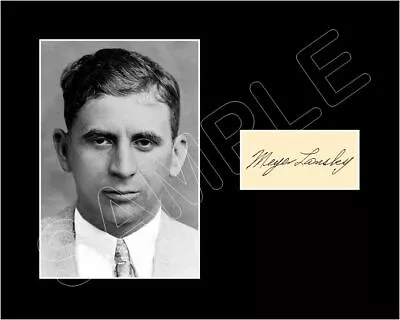 Meyer Lansky 8X10 Matted Display - Gangster Mobster Jewish Mob New York #2 • $15.95