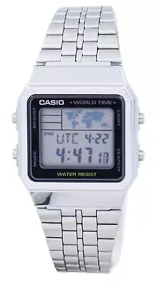 Casio Alarm World Time Digital A500WA-1DF Men's Watch • $100.81