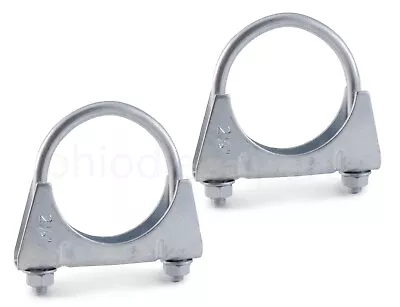 Ohio Diesel Parts Heavy Duty Muffler/Exhaust Pipe Clamp 2-1/2  U-Bolt 2-pack • $13.75