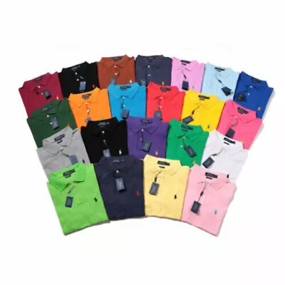 Polo Ralph Lauren Men's Classic Custom Fit Polo Shirt New Fashion ~ • £26.27