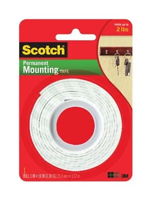 £23.04 • Buy Scotch Mounting Tape - 1  Width X 4.17 Ft Length - Foam - Double-sided - 1 /