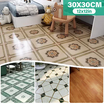 1-20 X 12x12  Self Adhesive PVC Floor Planks Peel & Stick Tiles Peel Waterproof • $18.59