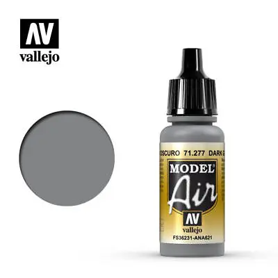 Vallejo Model Air: Dark Gull Gray - Acrylic Paint Bottle 17ml VAL71.277 • £2.65