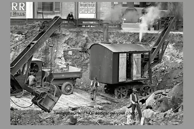 Steam Shovel Construction Crew PHOTO 1918 Dump Truck Excavator Site Wash DC • $5.68