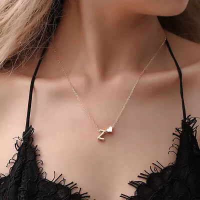 Fashion Women Cute Heart Letter Choker Chain Pendant Lady Necklace Jewelry  • £1.50