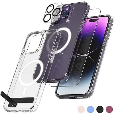 $10.95 • Buy For IPhone 14 Plus 13 12 11 Pro Max XS XR 8 Clear Magnetic Case Shockproof Cover