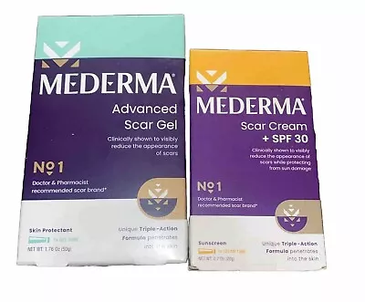 Mederma Advanced Scar Gel + Scar Cream SPF 30 New & Sealed *See Description • $22.22