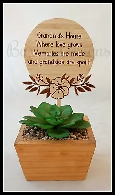 Mothers Day Plant Stick Garden Birthday Christmas Gift Present Personalised • $20.70