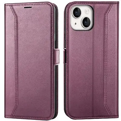 Flip Case For IPHONE 15 Plus Rfid Protective Case Wallet Cover Book Cover Case • £13.75