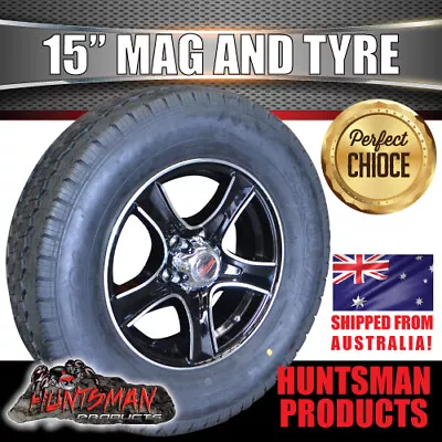 15  Ford Pattern Stealth Alloy Mag Wheel & 225/70R15C Tyre Caravan Trailer  • $232