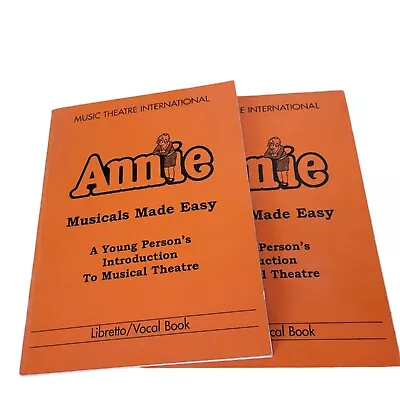 Vtg Annie Vocal Book Student Edition Musicals Made Easy Theatre Lot Of 2 • $12