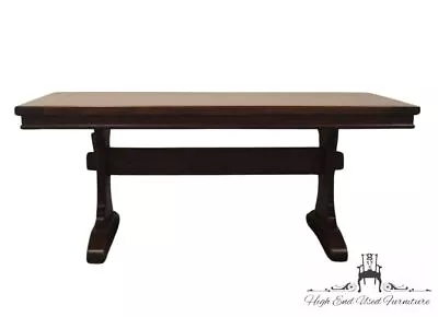 KLING COLONIAL Solid Pine Rustic Americana 70  Trestle Dining Table • $1149.99