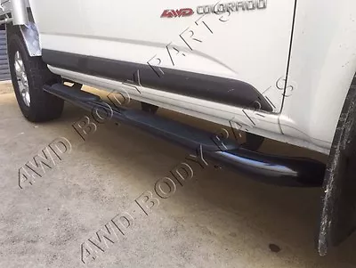 4  Black Steel Side Step Running Boards For Holden Colorado RG Dual Cab 12-21 • $348.68