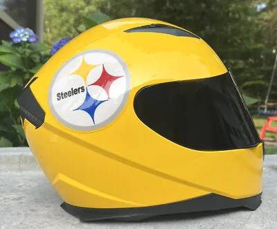 $169 • Buy Pittsburgh Steelers Custom DOT Approved Motorcycle Helmet Adult Large ICM