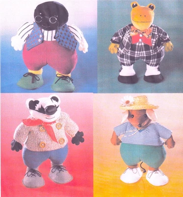 £2.50 • Buy Wind In The Willows~mole~toad~ratty~badger~toy Sewing Pattern + Templates