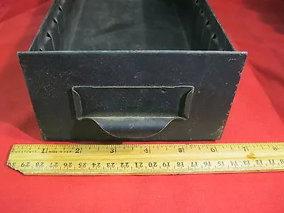 Black Metal Cabinet Drawer Bin Industrial Steampunk Decor 5.25w 3  H 16.5d • $20