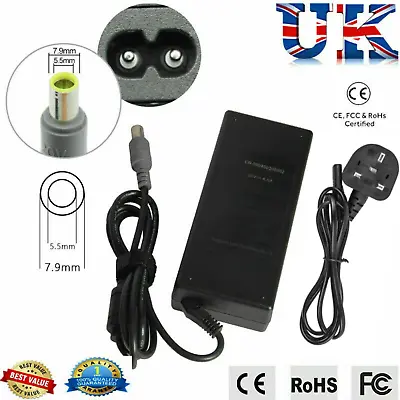 90W Power Charger AC Adapter For IBM Lenovo ThinkPad T400 T410 T60 R61 W/ Cord • £9.99