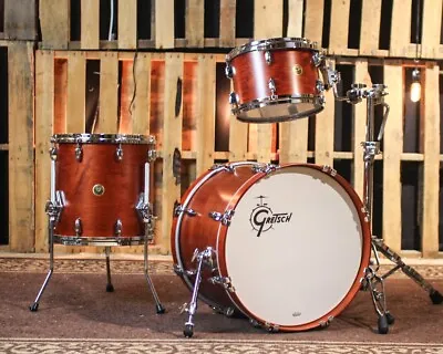 Gretsch USA Custom Satin Burnt Orange Drum Set - 14x208x1214x14 - SO#1335115 • $3417
