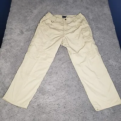 5.11 Tactical Pants Mens 36x30 Khaki Tan Bootcut Mid Rise Straight Leg Workwear • $18.99