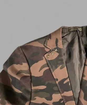 Dsquared2 Men Camouflage Sports Jacket Blazer Artwork On Lapels  In SIZE S Italy • $199