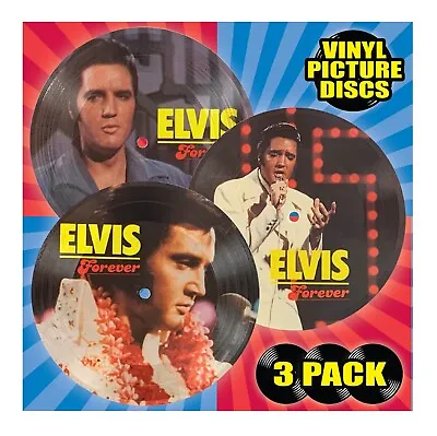 Elvis Presley “forever” Picture Disc 3 Pack Rare Denmark Pressing Mint Cond Wax! • $19.99