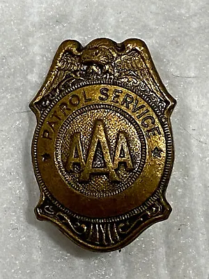 AAA Patrol Sevice Brass Tone Mini 1 Inch Badge • $16.99