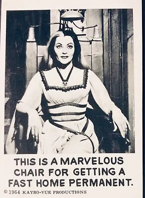 1964 Munsters Trading Card #39 Lily Munster “Marvelous Chair” Leaf FREE SHIP • $19.95